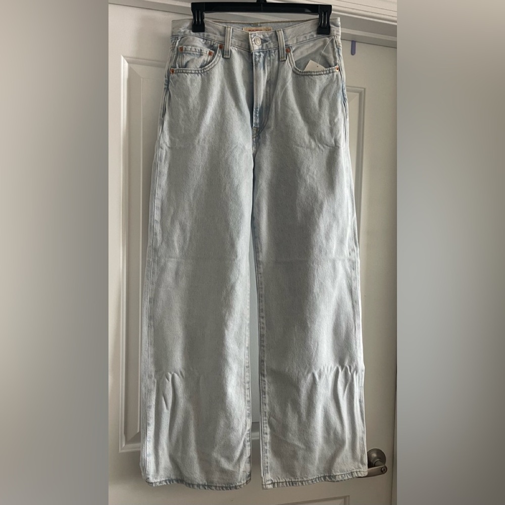 Levi's Light Blue Ribcage High Waist Wide Leg Jeans